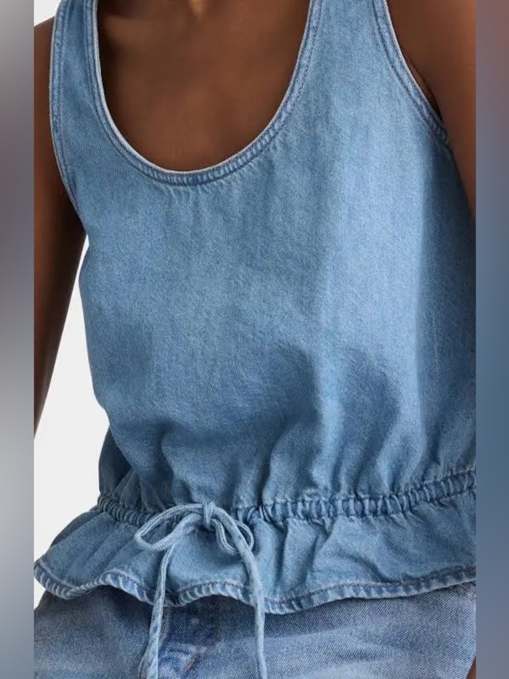 NWT Madewell Sylvie Denim Tank size Small